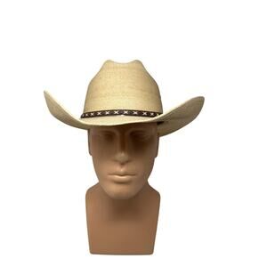d.a. by Avelar Legitima Palma 100% Natural 30x Western Cowboy Hat 7 5/8 Banded